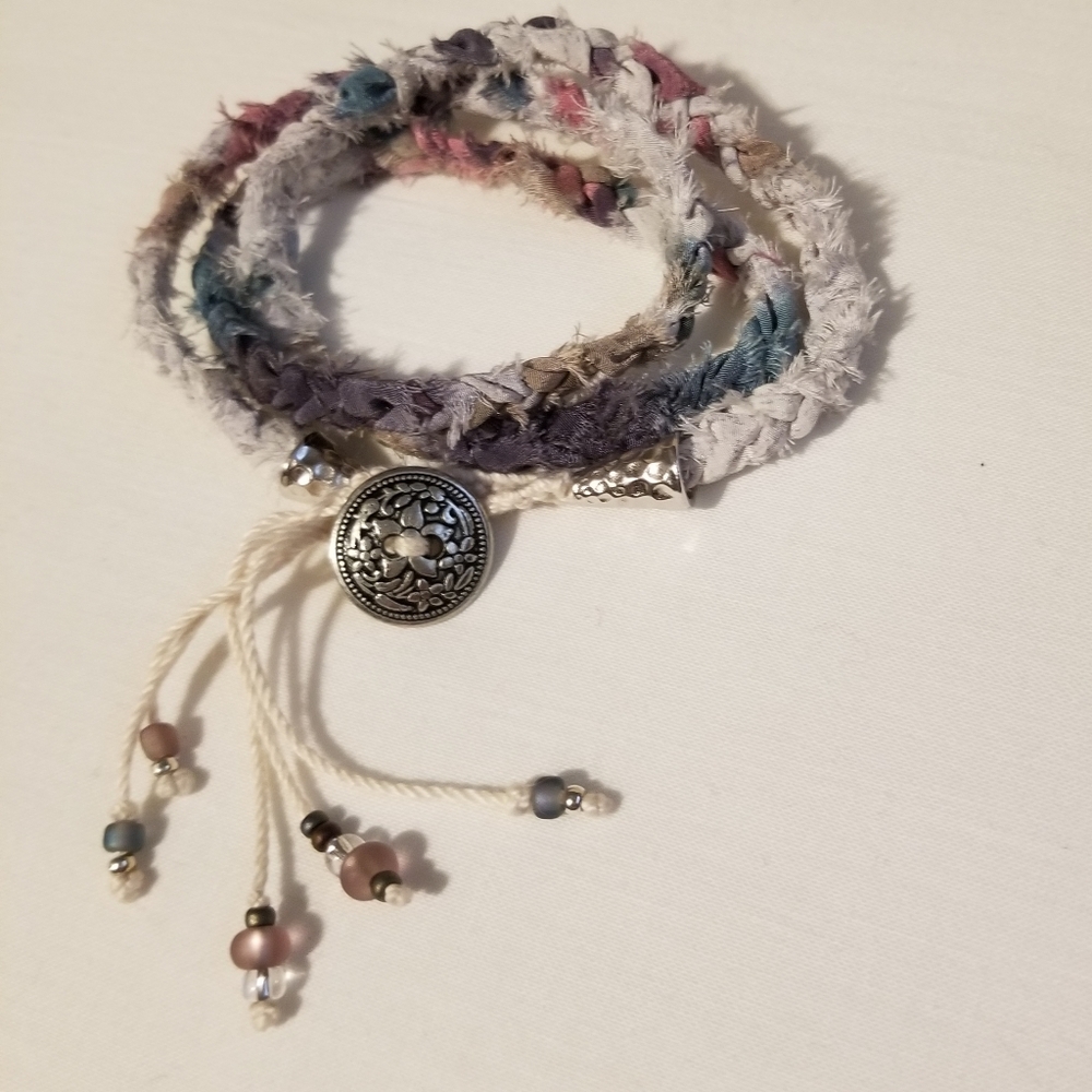 Hand Painted Silk Wrap Bracelets
